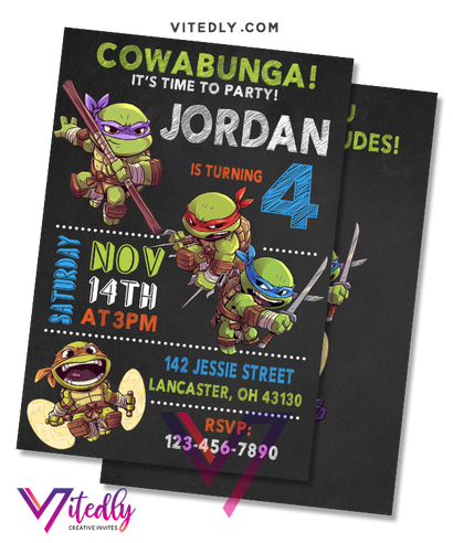 Ninja Turtles Invitation