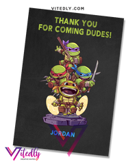 Ninja Turtles Thank you card