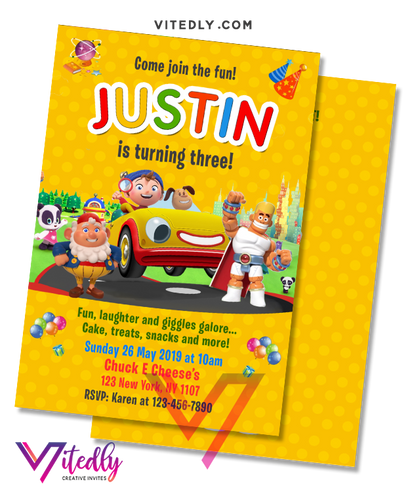 Noddy Toyland Detective Invitation
