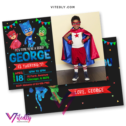 PJ Mask Invitation