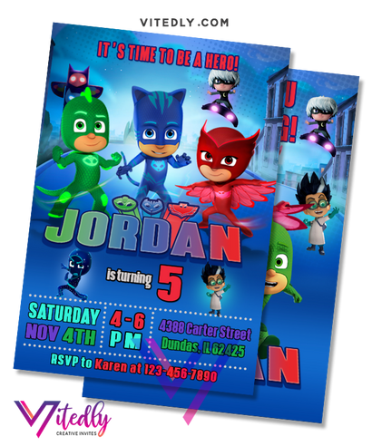 PJ Mask Invitation