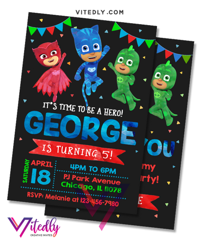 PJ Mask Invitation