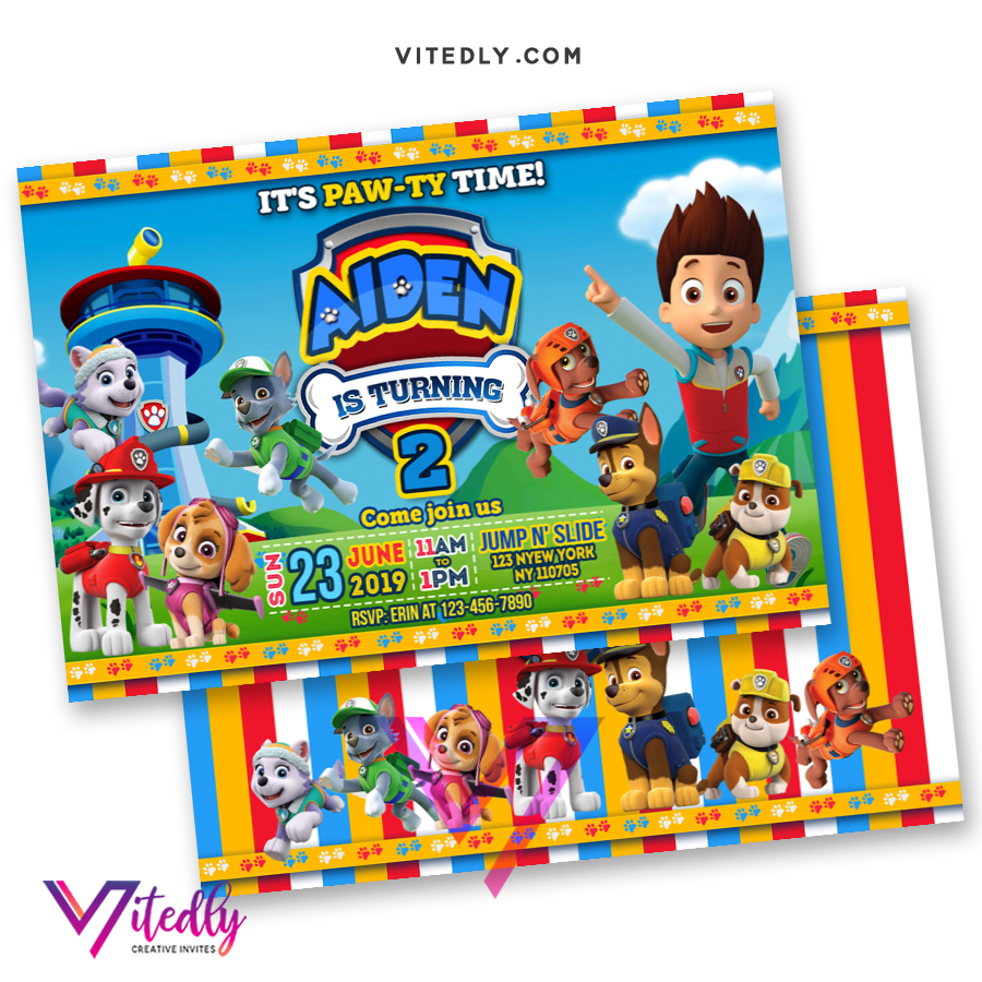 Paw Patrol Birthday Card, Officially Licensed Product