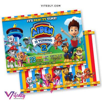 Paw Patrol Birthday Invitations