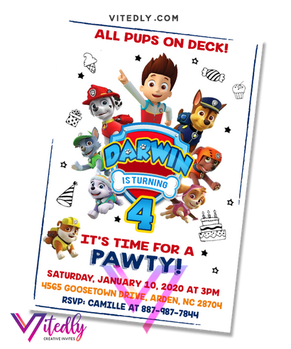 Paw Patrol Invitation