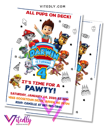 Paw Patrol Invite