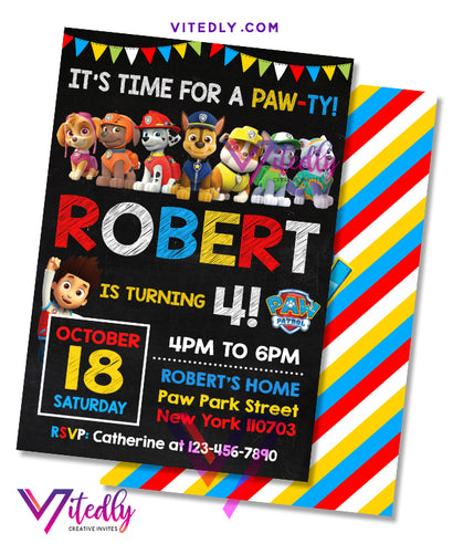 Paw Patrol Invitation