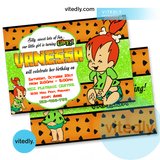 Pebbles Flintstone Birthday Invitation | Flintstones Invitation