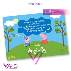 Peppa Pig Thank you card