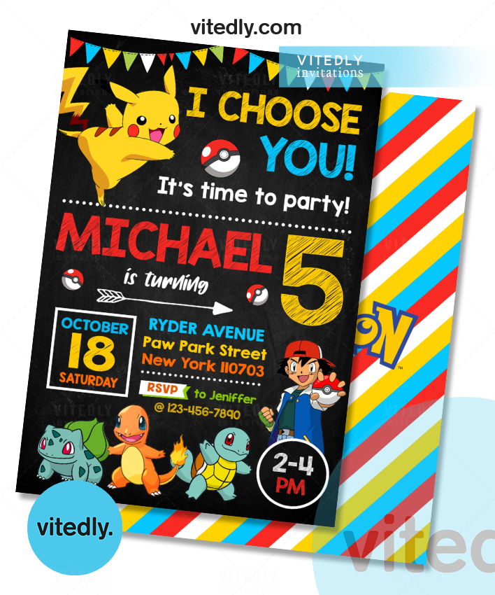 Pokemon Invitation