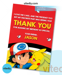 Pokemon Thank you card