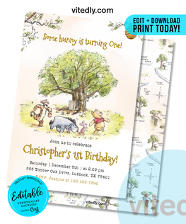 Winnie The Pooh Invitation