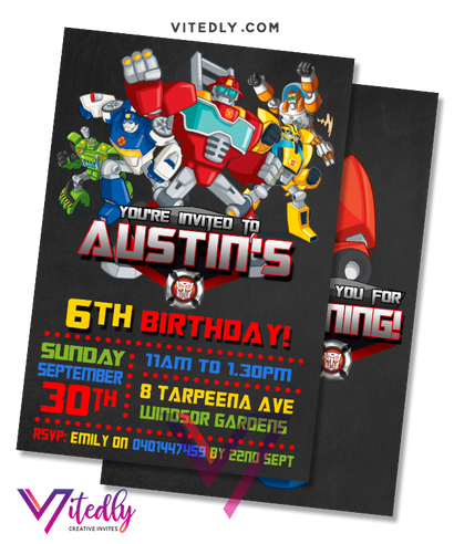 Rescue Bots Invitation