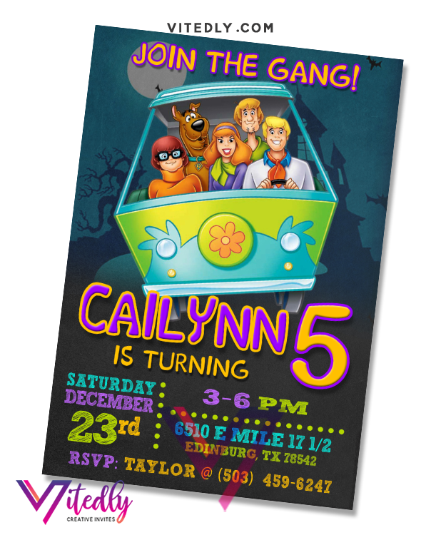 Scooby Doo Invitation, Scooby Doo Birthday Invitation – Vitedly scooby-doo-invitation-scooby-doo-birthday-invitation-vitedly