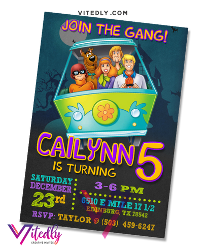 Scooby Doo Birthday Invitation
