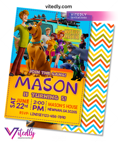 Scooby Doo Birthday Invitation