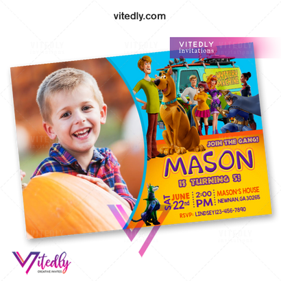 Scooby Doo Invitation with Photo