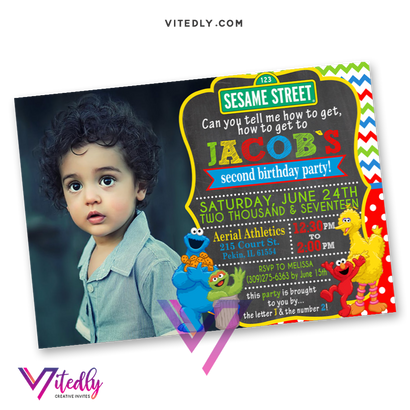 Sesame Street Birthday Invitations