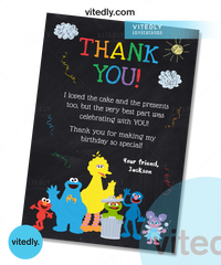 Sesame Street Thank you card