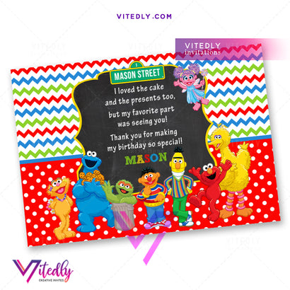 Sesame Street thank you card