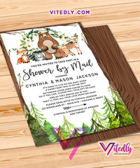 Woodland Shower by Mail Invitation