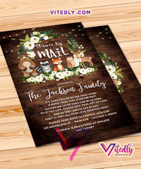  Woodland Rustic Shower by Mail Invitation