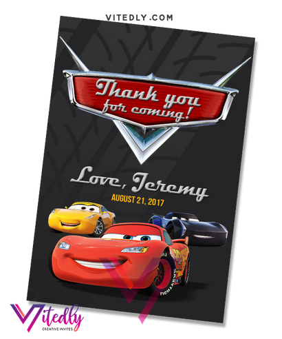 Disney Cars Birthday Invitation, Disney Cars Invitation