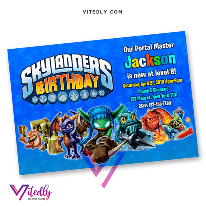 Skylanders Birthday Invitation