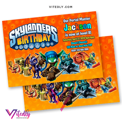 Skylanders Birthday Invitation