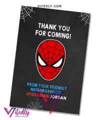 Spiderman Thank you card