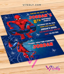 Spiderman Birthday Invitation, Spiderman Invitation, Spiderman Party Invites
