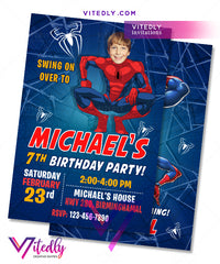 Spiderman Birthday Invitations, Spiderman Party Invitations, Spiderman Invitations 