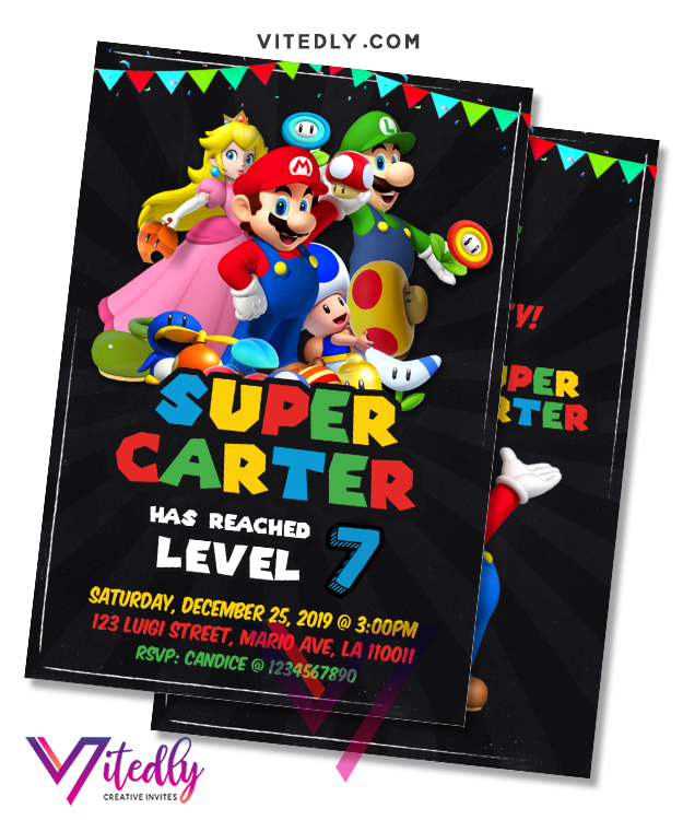Super Mario Invitation