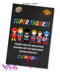 Superhero Thank you card