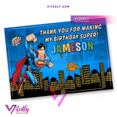 Superman thank you card