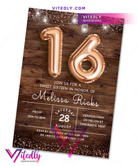 Sweet 16 Birthday Invitation