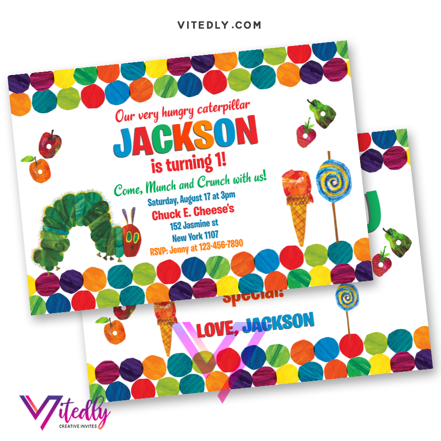 Very Hungry Caterpillar Invitations
