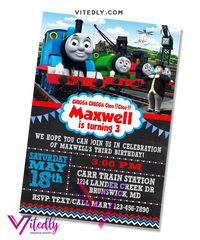 Thomas the Train Birthday Invitation