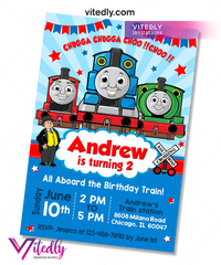 Thomas the Train Invitation with FREE Thank you card