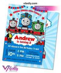 Thomas the Train Invitation with FREE Thank you card
