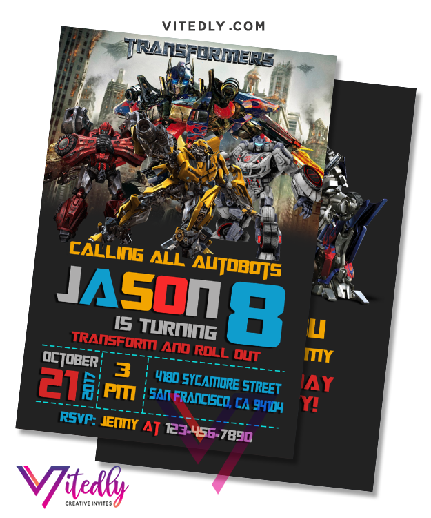 Transformers Birthday Invitation, Transformers Invitations – Vitedly transformers-birthday-invitation-transformers-invitations-vitedly