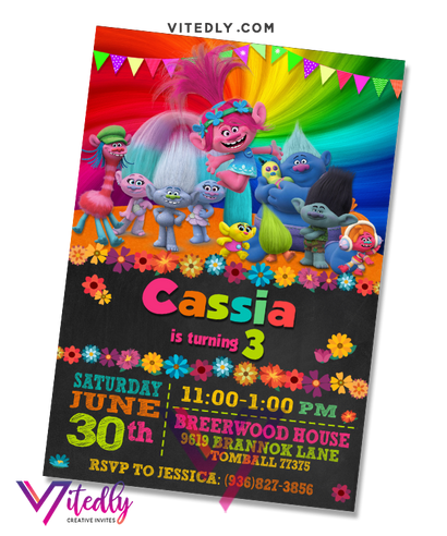 Trolls Invitation