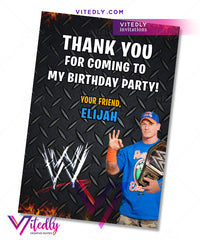 WWE Thank you card