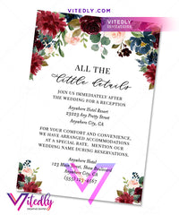 Wedding Invitation details