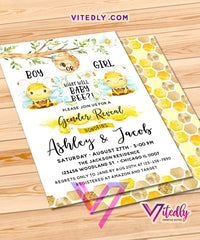 What will Baby Bee Gender Reveal Birthday Invitations