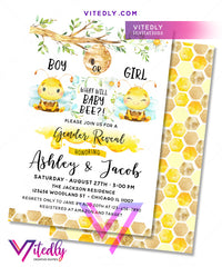 What will Baby Bee Gender Reveal Invitation