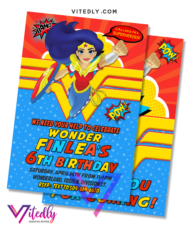Wonder Woman Invitation
