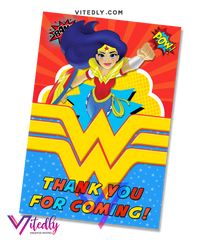 Wonder Woman Thank you card