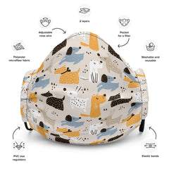 Funny Cute Dog Pattern Face Mask