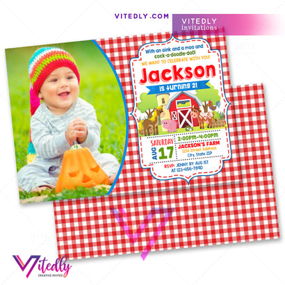 Barnyard Theme Party Invitations, Farm Theme party, Farm Themed birthday party, Barnyard invitations